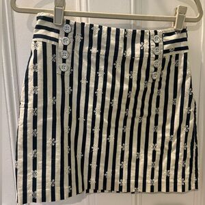 Nautical Stripe Mini Skirt